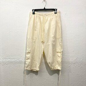 Cotton Collection Convertible Cargo Capri Pull-On Pant Beige Peruvian Cotton XXL